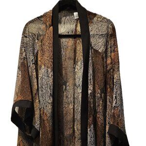 Sheer shades of brown jacket shawl